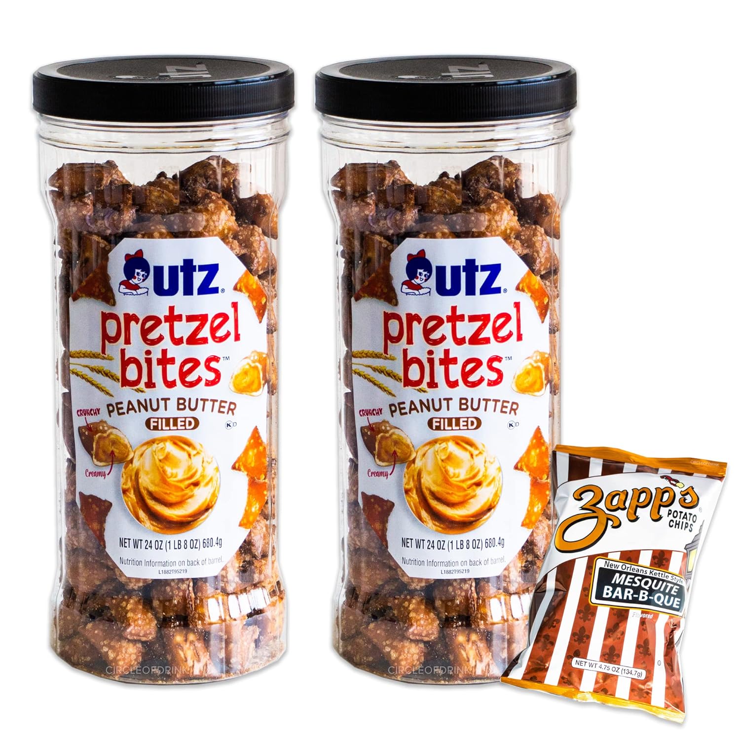 Utz Peanut Butter Filled Pretzel Bites (1, 24oz barrels