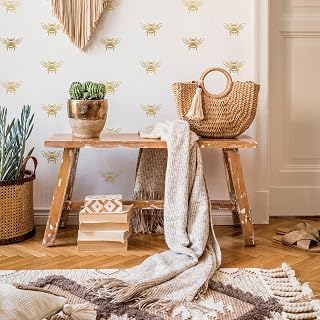 RoomMates Gold Bee Peel and Stick Wall Decals