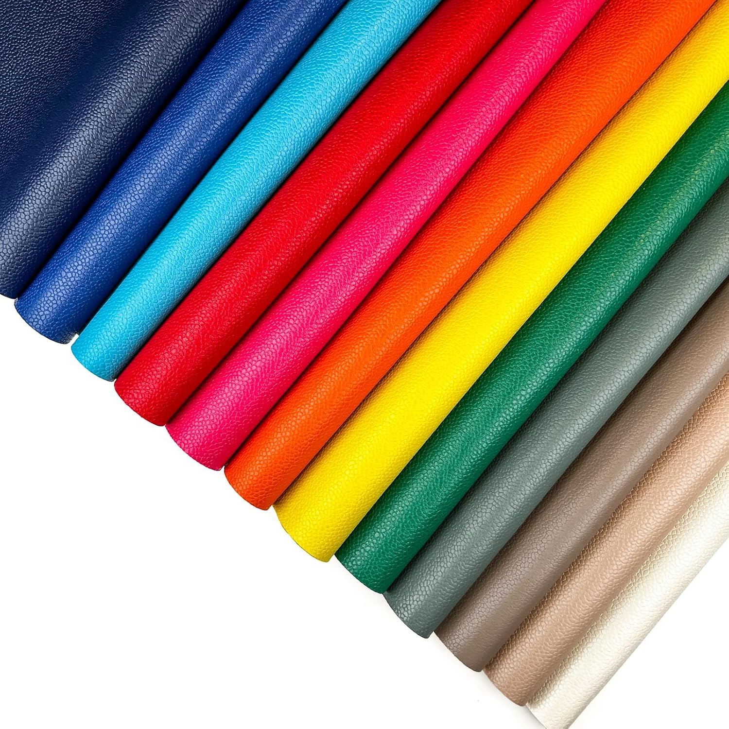 Italian Lambskin Leather Sheet 12 x 24 in / 30 x 60 cm, Yellow Pebbled Grain Genuine Leather for Crafts, Earrings, Wallet Making, and Small Leather Projects