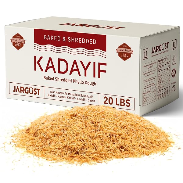 Bulk Baked & Shredded Kataifi 20lb, Shredded Fillo Dough, Pastry Dough, Chopped Katayif, Ingredient for The Viral Dubai