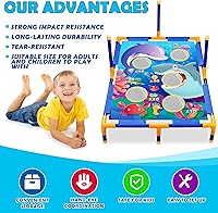 Vista 2 de Juego de lanzamiento de bolsas de frijoles de animales, juego de lanzamiento al aire libre, suministros de fiesta familiar para niños, regalo