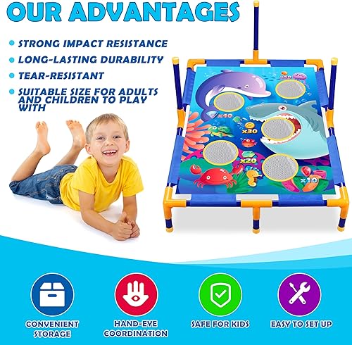 Miniatura 2 de Juego de lanzamiento de bolsas de frijoles de animales, juego de lanzamiento al aire libre, suministros de fiesta familiar para niños, regalo