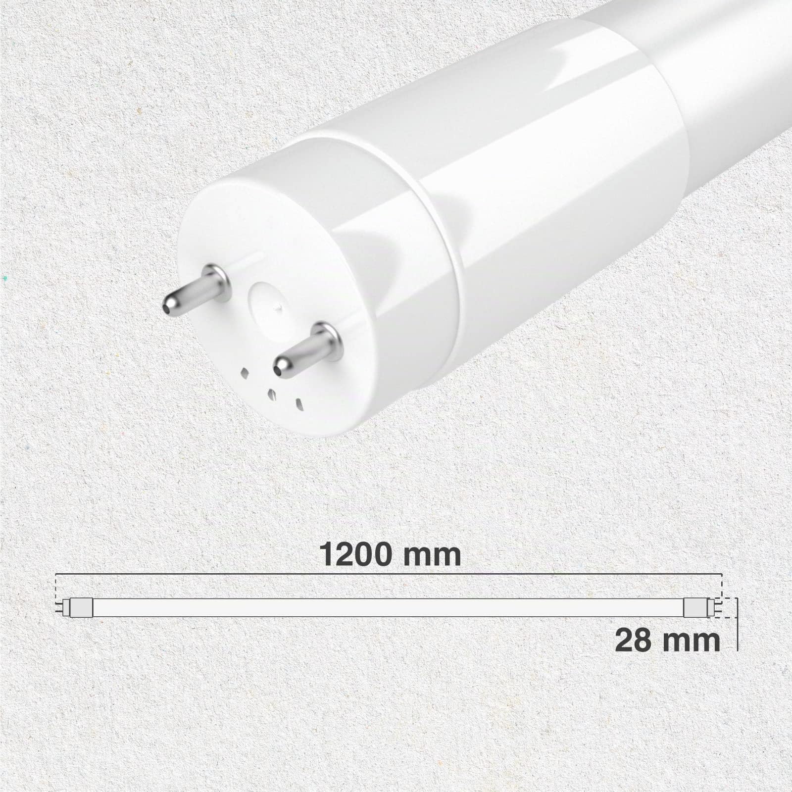 Eurocali 5x Tubo LED T8 17,5W 120cm Alta Luminosità 2600 lumen Fascio Luminoso 320° - Bianco Freddo 6500K - Sostituzione Neon