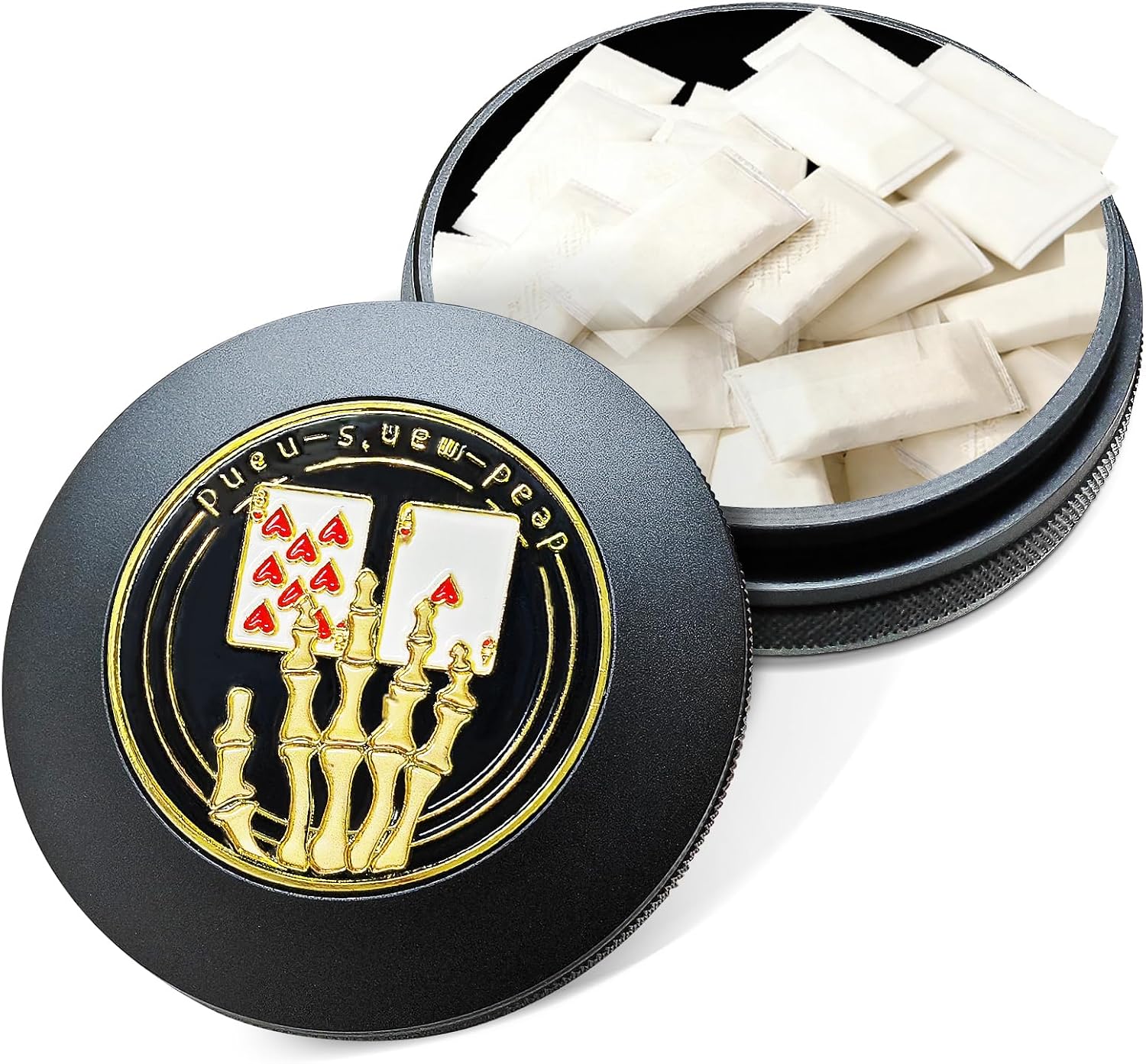 ZYN Metal Can | Metal Container | Pouch Container | Small Storage Tin (Poker player)