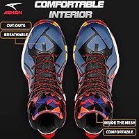 Vista 6 de ASHION Zapatos deportivos de baloncesto para hombre, ligeros, transpirables, antideslizantes, para correr, caminar, medios, tenis deportivos