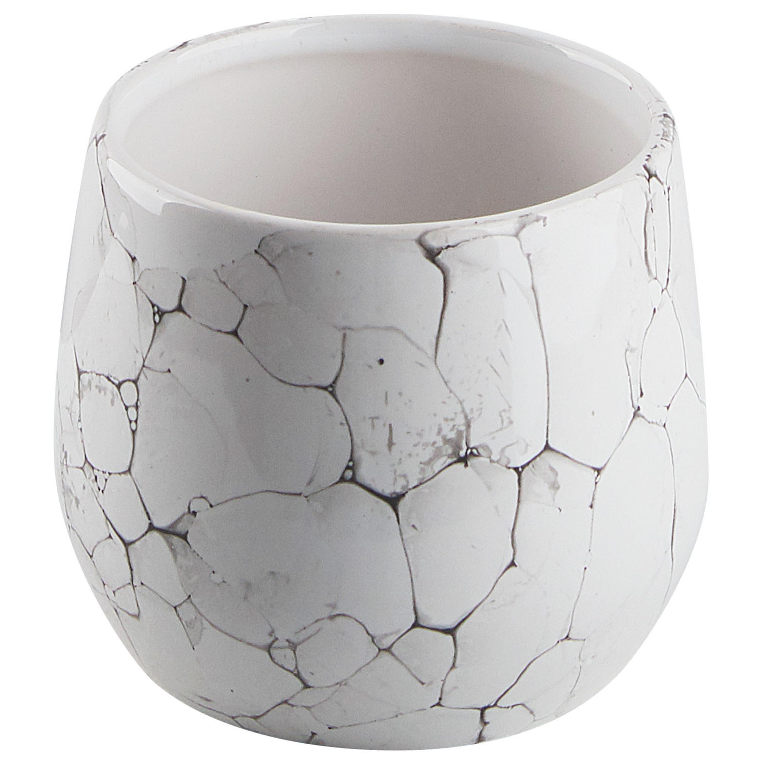 Beliani 6-teiliges Badezimmer-Set Keramik Cremeweiß Callela, Badaccessoires, Zahnbürstenhalter, Seifenspender, WC-Bürste Callela