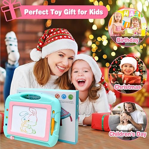 Miniatura 9 de Juguetes para niñas de 1 a 2 años, tablero de dibujo magnético para niñas y niños, tablero de garabatos borrable, juguetes para niños, regalos