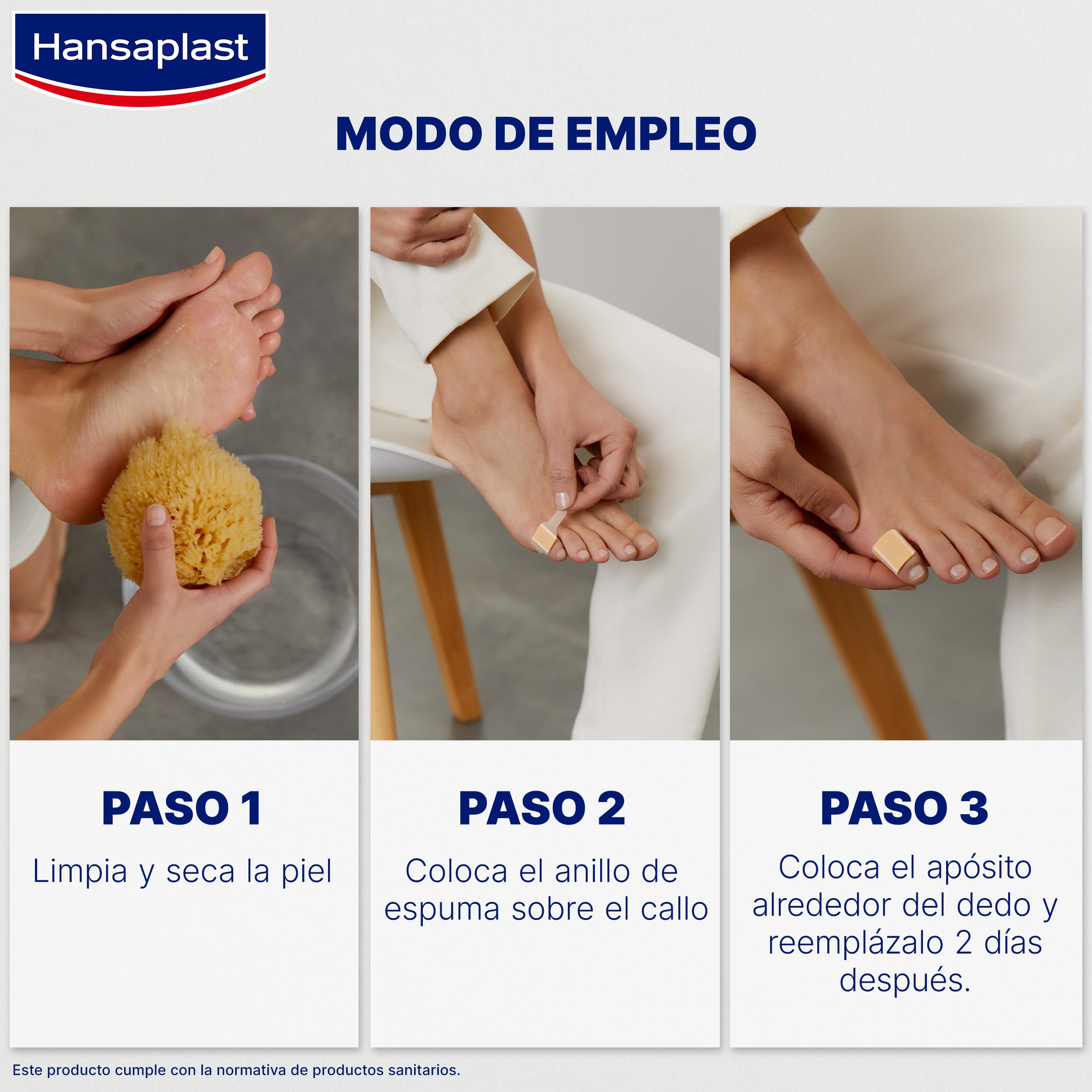Hansaplast Apósito adhesivo para callos, ayuda a eliminar callos y durezas, tratamiento para pies con ácido salicílico, alivio inmediato del dolor por presión, 8 unidades