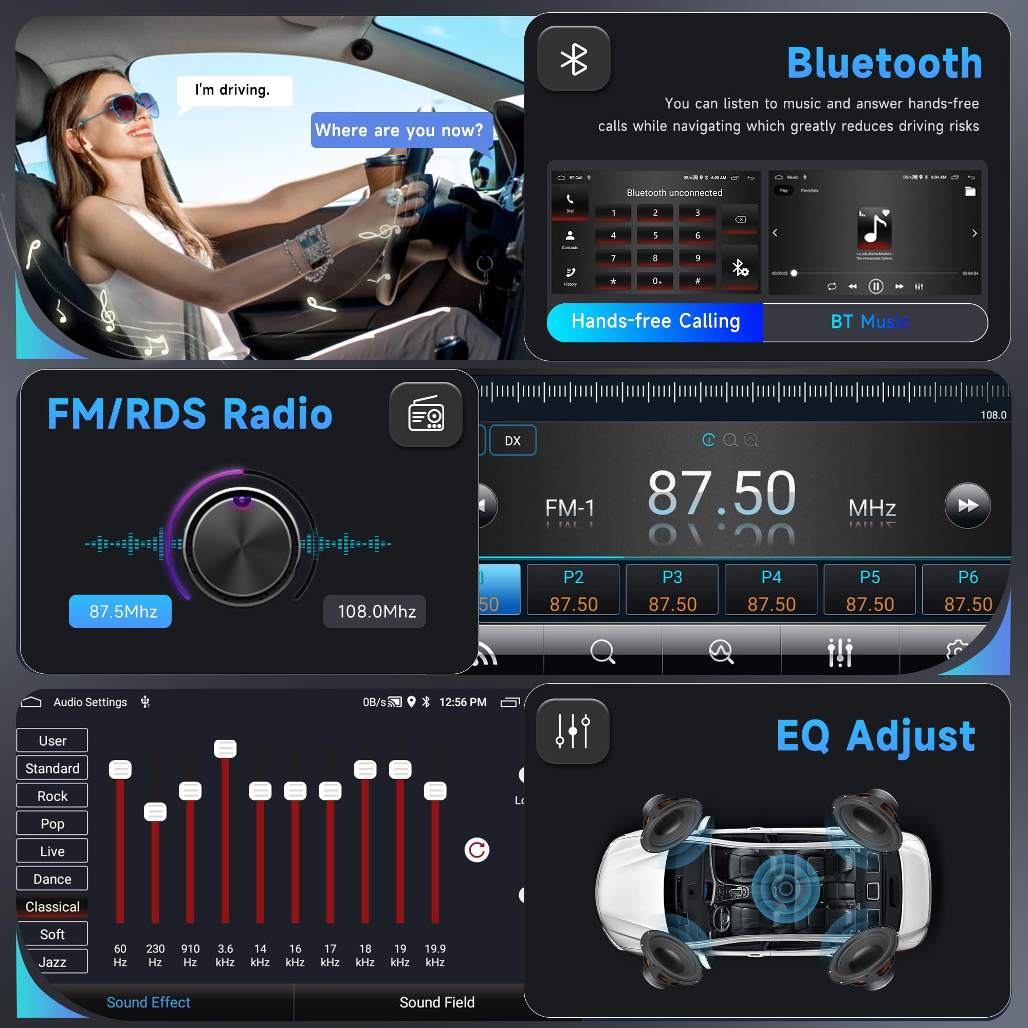 2G+64G Android Autoradio per VW Golf 5 6 Passat Polo Tiguan Touran Caddy Skoda Seat 7 Pollici Wireless Carplay Autoradio con Android Auto GPS Navi WiFi Bluetooth FM/RDS Telecamera Posteriore