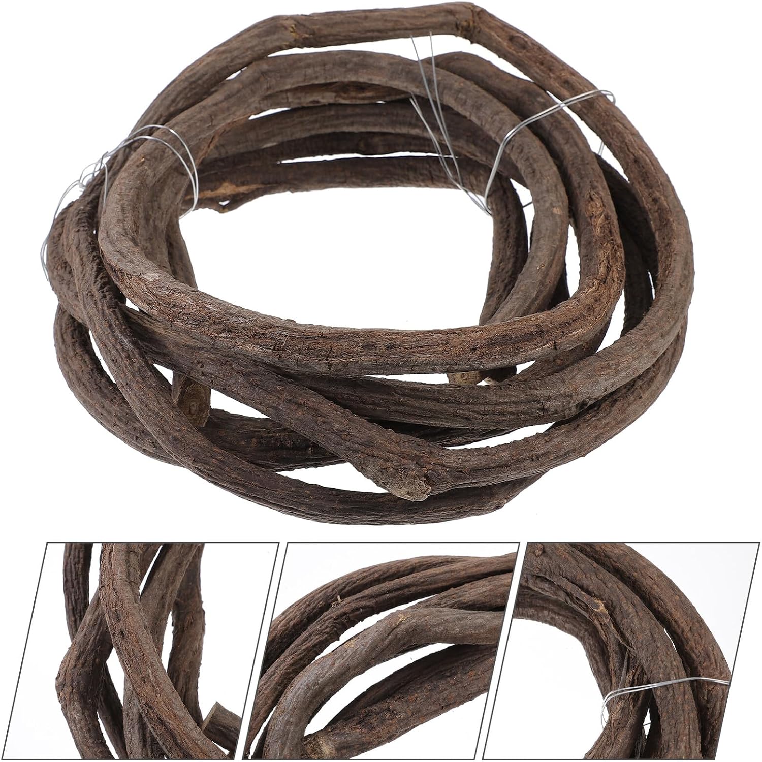 BESPORTBLE Decorative Rattan Vine Bundle Flexible Fake Grape Vines for DIY Crafts Indoor Outdoor Rustic Wall and Garden Decor
