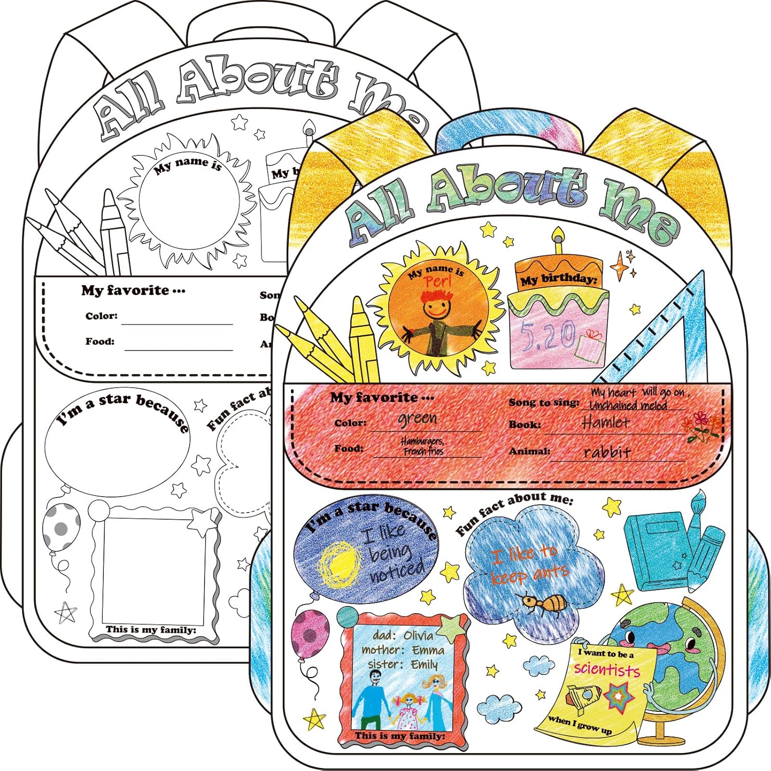 ZOIIWA 40 Schoolbag Read All About Me Posters Star Kosovo | Ubuy