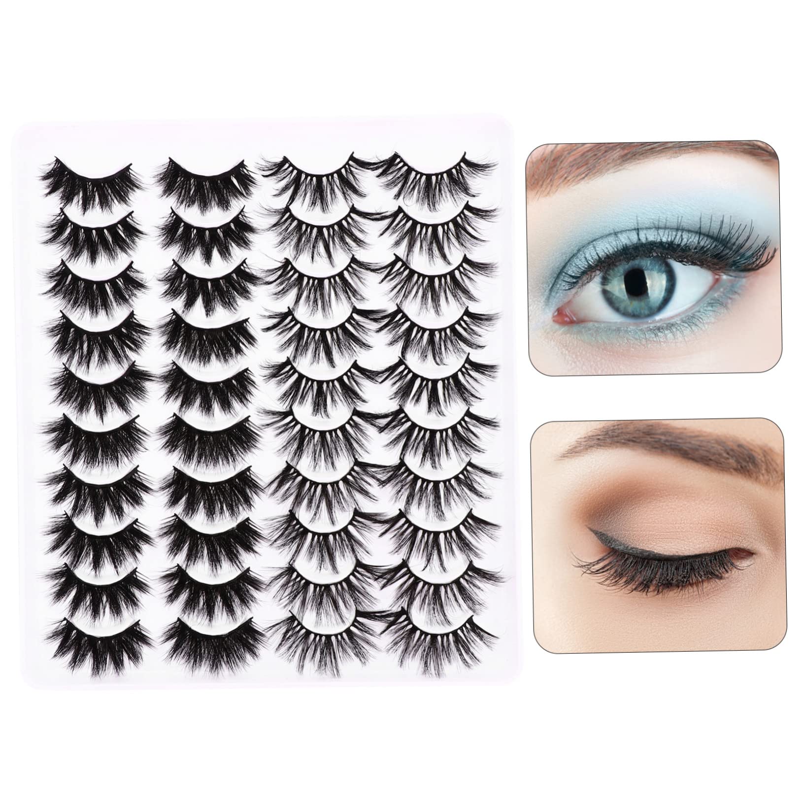 FRCOLOR 60 Pares De Pestañas Cruzadas Tridimensionales Pestañas Postizas Mixtas Pestañas Postizas Maquillaje De Mujer 3D 3D