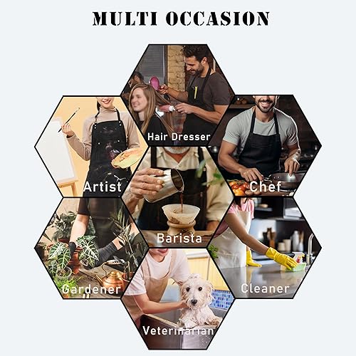 Miniatura 6 de BDPWSS Delantal de artista con bolsillos, delantal para profesor de arte, algunas personas solo sueñan con conocer a sus artistas favoritos I Teach