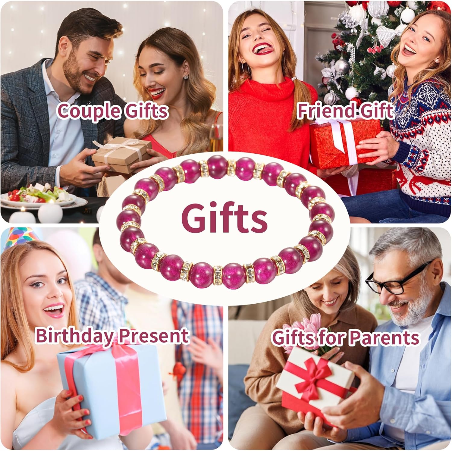 Handmade Natural Jade Beaded Bracelet for Women & Men – Genuine Green/White Jade Gemstone Stretch Bracelet – Lucky Energy Healing Jewelry Gift for Peace, Prosperity & Protection - Image 7