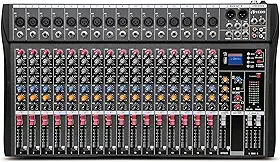 VDA216L Mixer Profissional 16 Canais para Shows ao Vivo, Karaokê - USB/Bluetooth, Efeito de Reverb, Saída de Monitoração, Controle de Som de Estúdio e Palco (Alimentação 110V/220V)