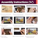 Ampersand Art Supply Floaterframe Readymade Frame for Flat and 7/8" Deep Wood Panel and Canvas Artwork, Paintings, Prints, and More, 6"x6", Maple Thin