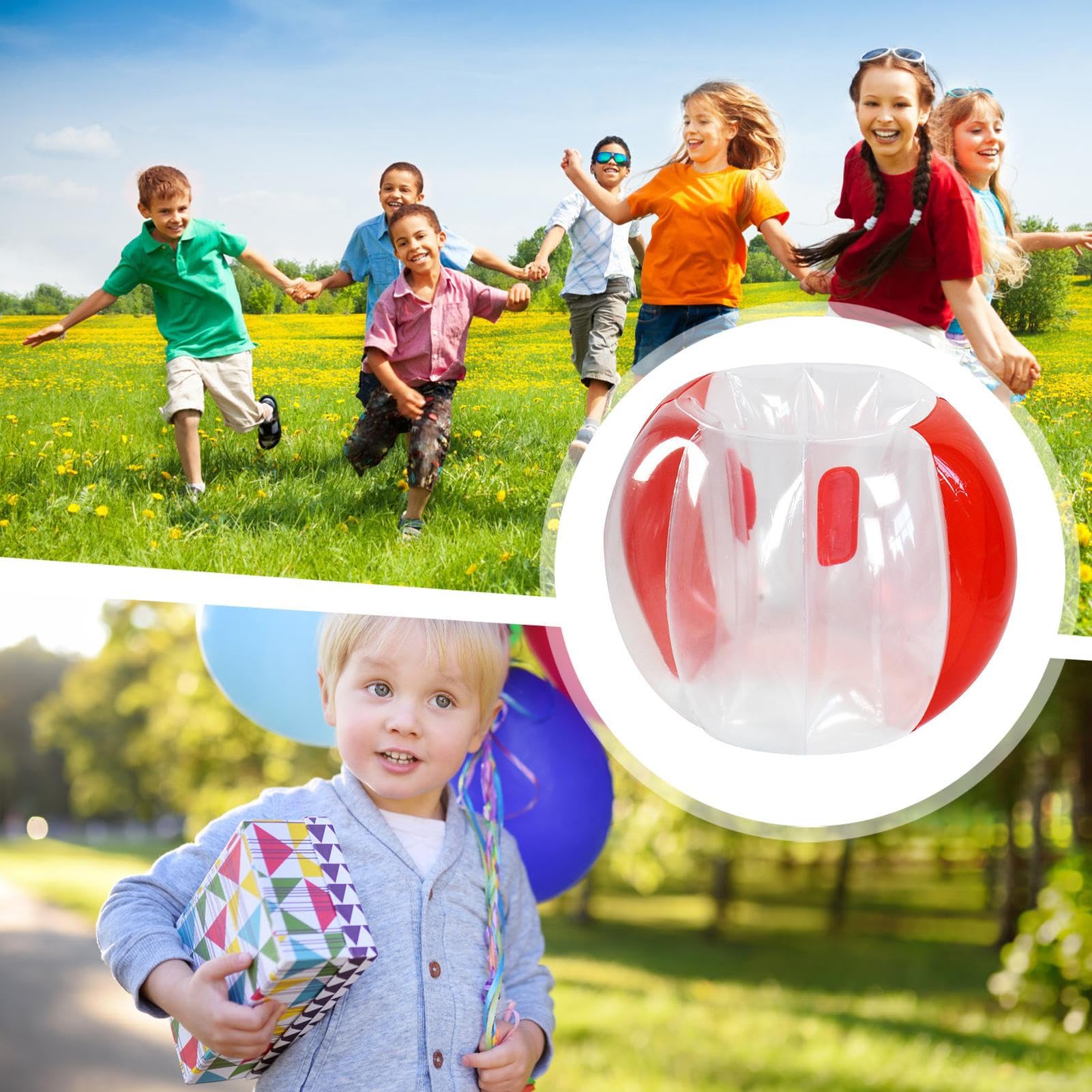 Generisch Bumper Balls für Kinder,aufblasbare Body Bumper, aufblasbarer Sumo-Ball, menschlicher Hamster ball, aufblasbare Bälle für Hinterhofspiele, Outdoor-Teamspielspielzeug für den Garten