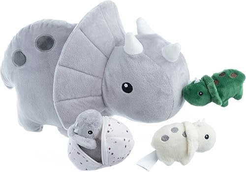 Miniatura 2 de Snugababies - Dinosaurio y unicornio gatito animales de peluche para niñas de 3, 4, 5, 6, 7, 8 años dinosaurio de peluche con 3 dinosaurios,