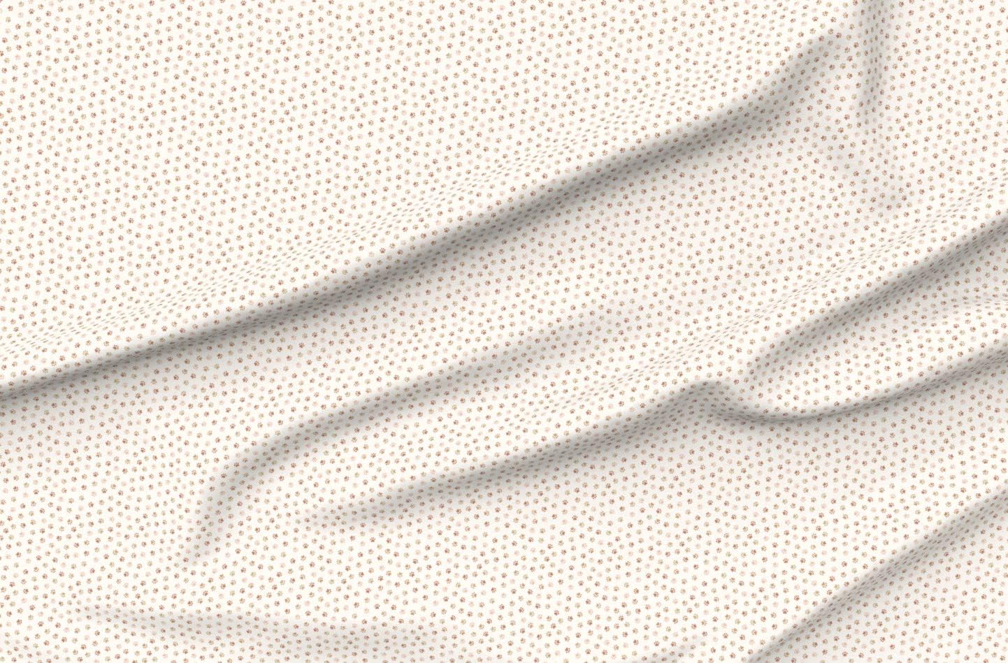 Spoonflower Fabric - Blush Pink Beige Earth Tones Paw Prints Dog Cat Pet Bandana Printed on Petal Signature Cotton Fabric by the Yard - Sewing Quilting Apparel Crafts Decor