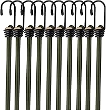 Long Set of 10 Heavy-Duty Weatherproof & UV-Resistant Bungee Cords with Hooks for Camping, RVs, and Luggage Racks, 100 cm - approx 40 inch
