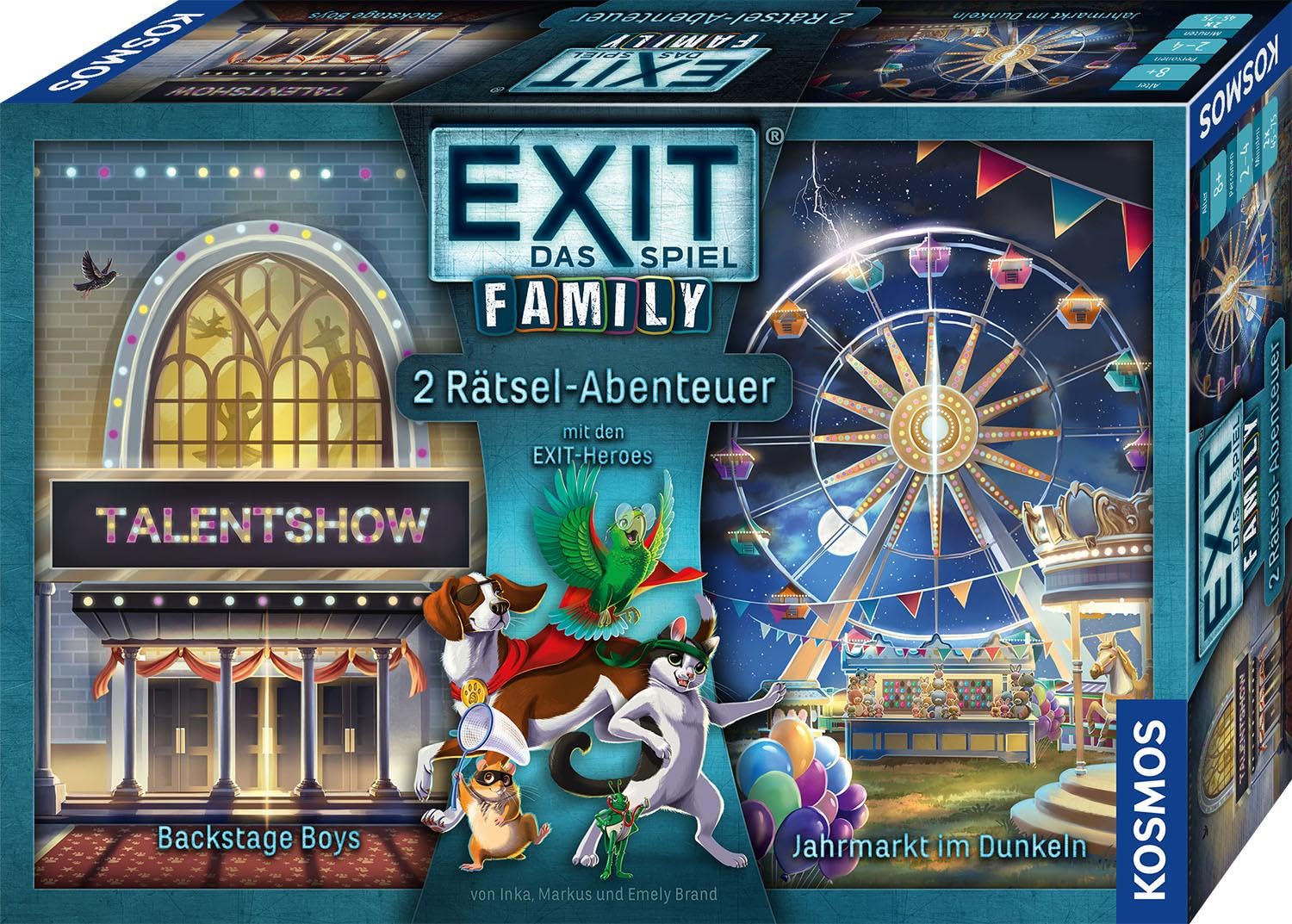 Kosmos EXIT® - Das Spiel - Family 2 - Backstage Boys/Jahrmarkt im Dunkeln: Spiel