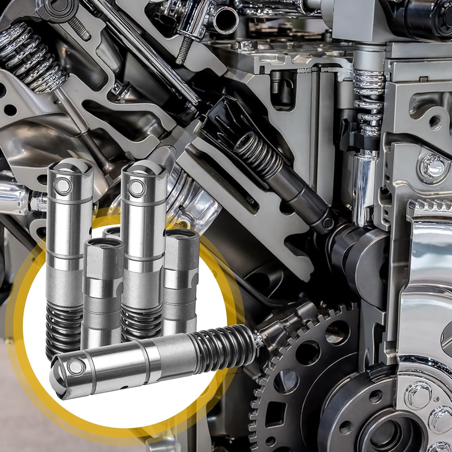 16Pcs Active Fuel Management Valve Hydraulic Lifters Roller Lifters Compatible with Chevy GMC Cadillac Buick Pontiac LS1 LS2 LS7 LS3 LQ4 4.3L 5.3L 6.0L 6.2L Replaces 12569256 12645725 12680871