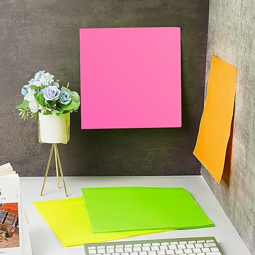 Miniatura 3 de Harloon Notas adhesivas grandes de 11 x 11 pulgadas, notas adhesivas jumbo para oficina, hogar, reuniones, 40 hojasbloc de notas (colores