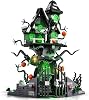 Set de construcción de casa embrujada con brillo verde para mayores de 8 años | Construye una mansión de Halloween con techo giratorio para decoración del hogar, de 30 cm de alto con 598 piezas, regalo único para niños y adultos 1