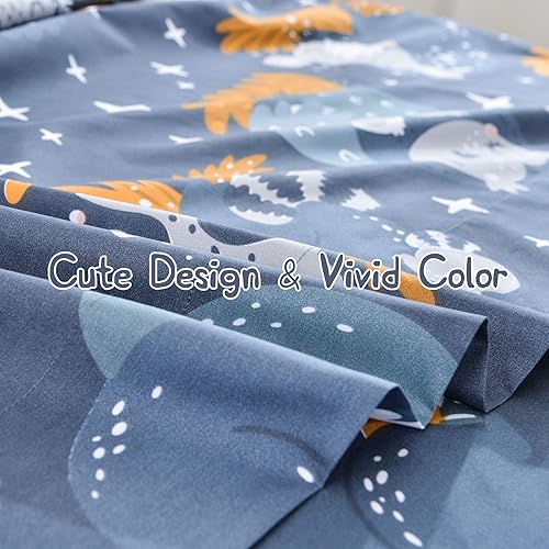 Miniatura 6 de JSD Kids - Juego de sábanas estampadas para cama individual, tamaño completo, 34 piezas de microfibra cepillada de 15 pulgadas de profundidad, sin