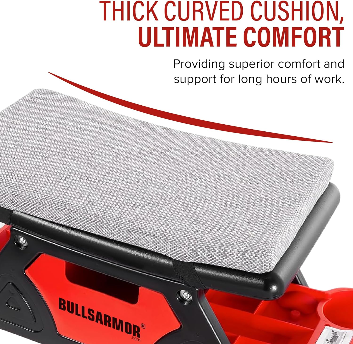 Rolling Mechanic Seat 300 LBS Capacity Creeper Stool with 4” Wheels Locks Heavy Duty Garage Chair with 3 Slide Out Tool Trays Drawer, Auto Repair Detailing Car Wrap Motorcycle Workshop DIY