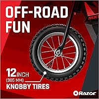 Razor MX125 Dirt Rocket Electric Dirt Bike for Kids 5+ - 8 MPH Rear-Wheel Drive, Authentic MX Geometry, High-Torque Motor, Blue