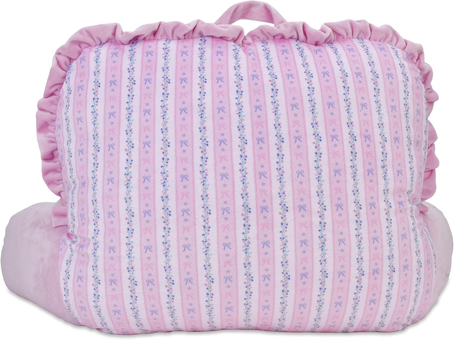 iscream Silky Soft Fleece 19" x 15.5" Lounge and Reading Bed Support Pillow - Blossoms and Bows