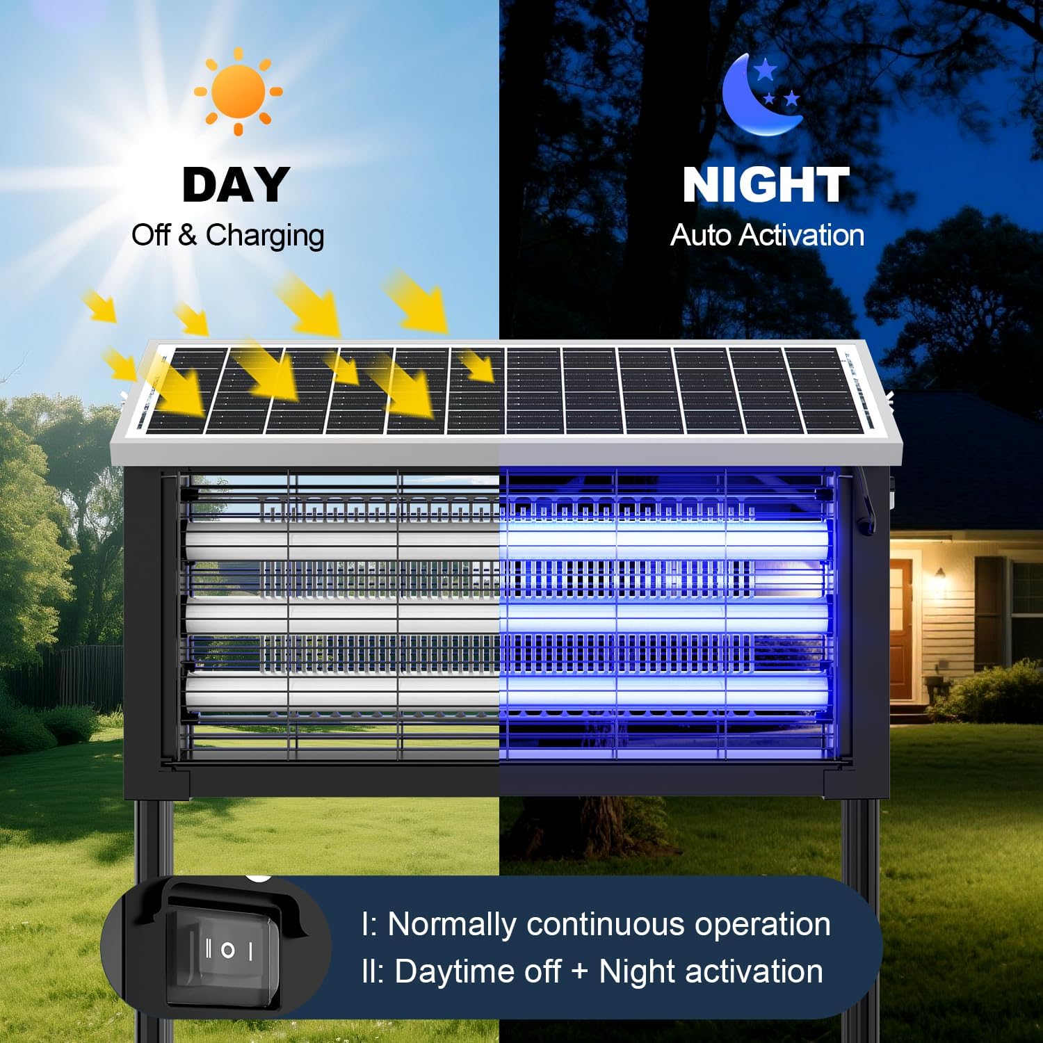 Solar Bug Zapper Outdoor, 30W Powerful Mosquito Zapper Outdoor image 5