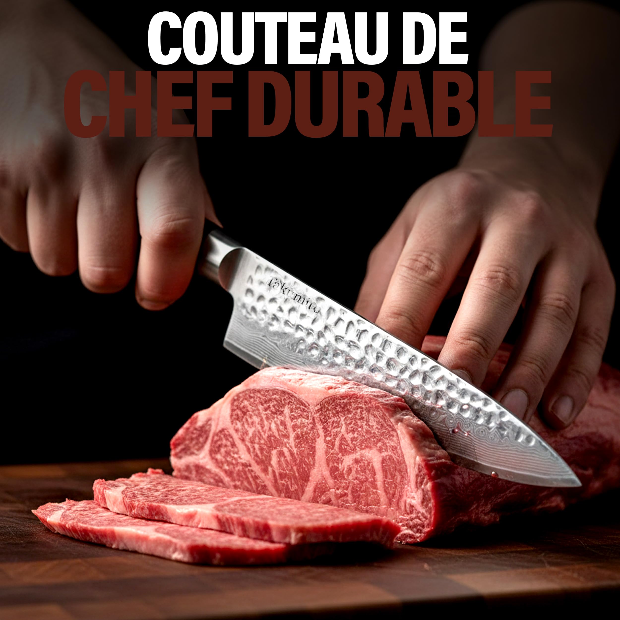 Coltello da chef Coltello da cucina giapponese Gyuto in acciaio Damasco inossidabile a 67 strati | Extremely Sharp Professional Kitchen Knife | Durevole Chef Knife (HRC 62, Legno Padouk)