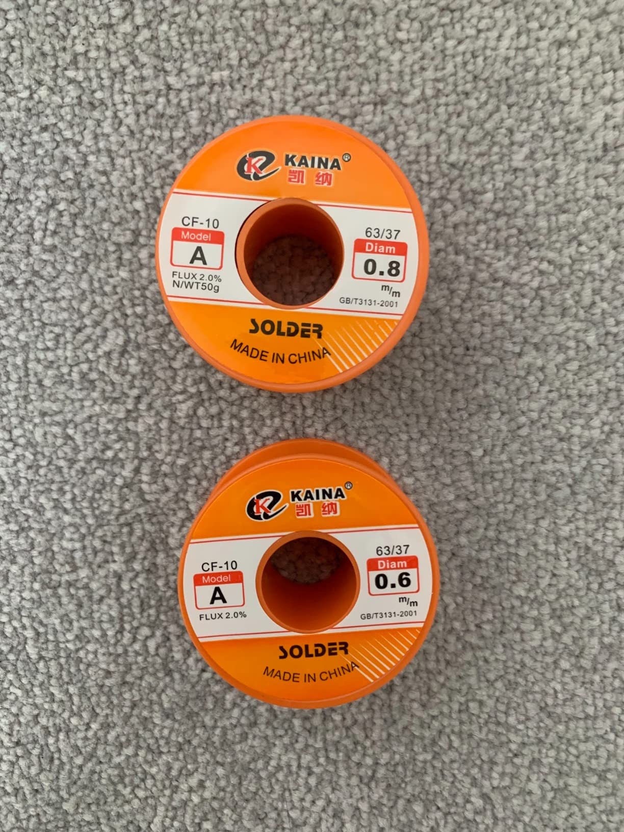 kuou 2 Pack Solder Wire, Lead Free Solder Wire with Rosin Core Solder