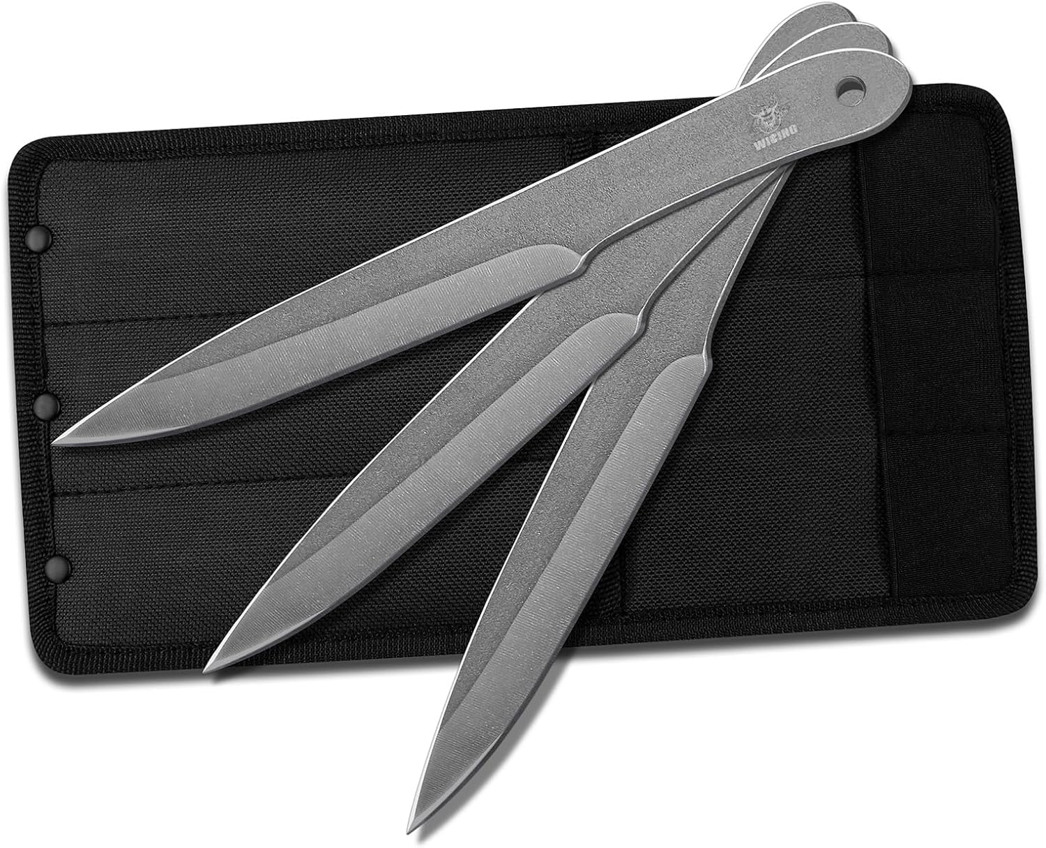 10.2 inches Throwing Spear, 0.236 inches Thick Full-Tang Throwing Set, with Nylon Sheath for Competitors and Recreation – 3 Pack