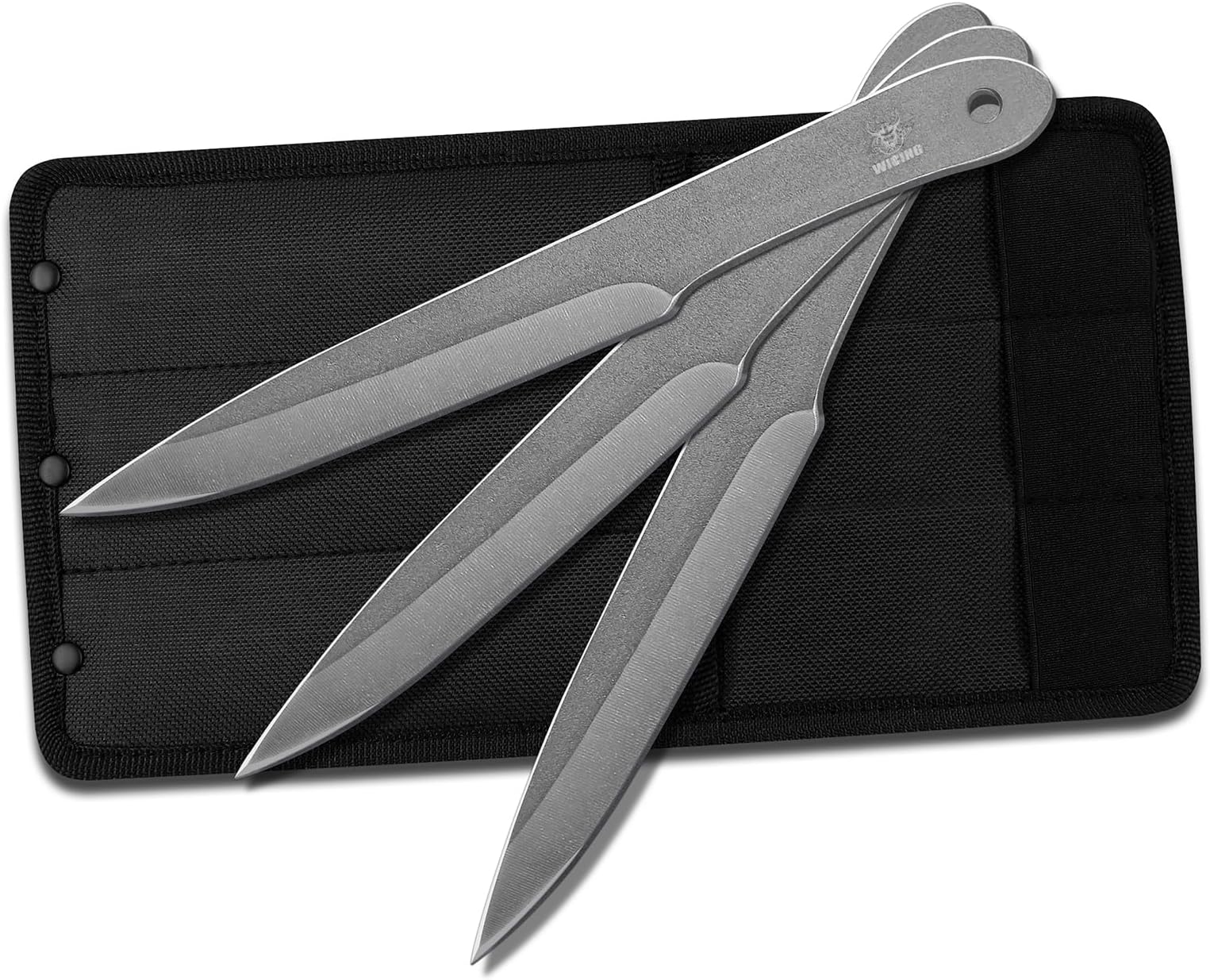 - 10.2 inches Throwing Spear, 0.236 inches Thick Full-Tang Throwing Set, with Nylon Sheath for Competition and Recreation - 3 Pack