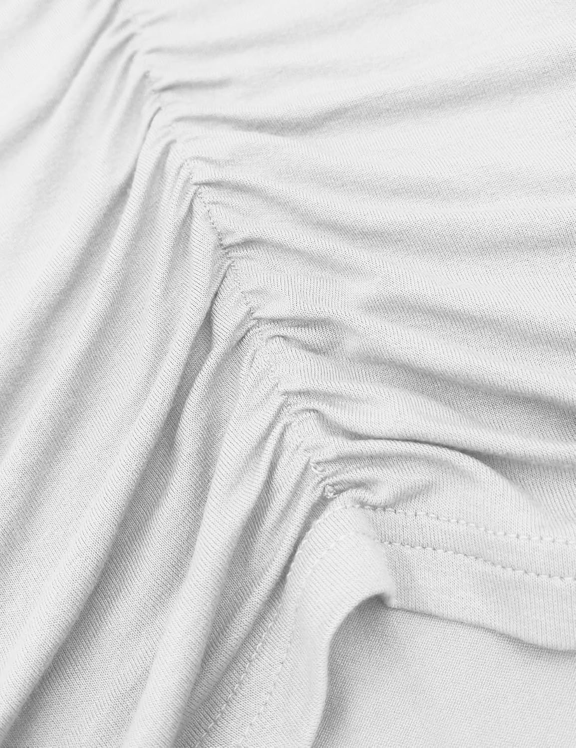 Vivitulip Women’s Sleeveless Crew Neck Tank Tops Summer Casual Basic Slim Fit Ruched Cami Shirts - Image 5