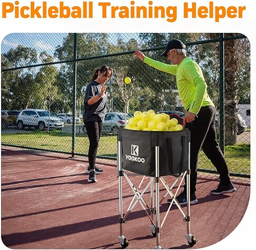 Miniatura 6 de YooKoo Sturdy Tennis Ball Hopper Holds 200 Balls, Lightweight Tennis Ball Basket, Easy to Use Without Installation for Tennis Training and Teaching