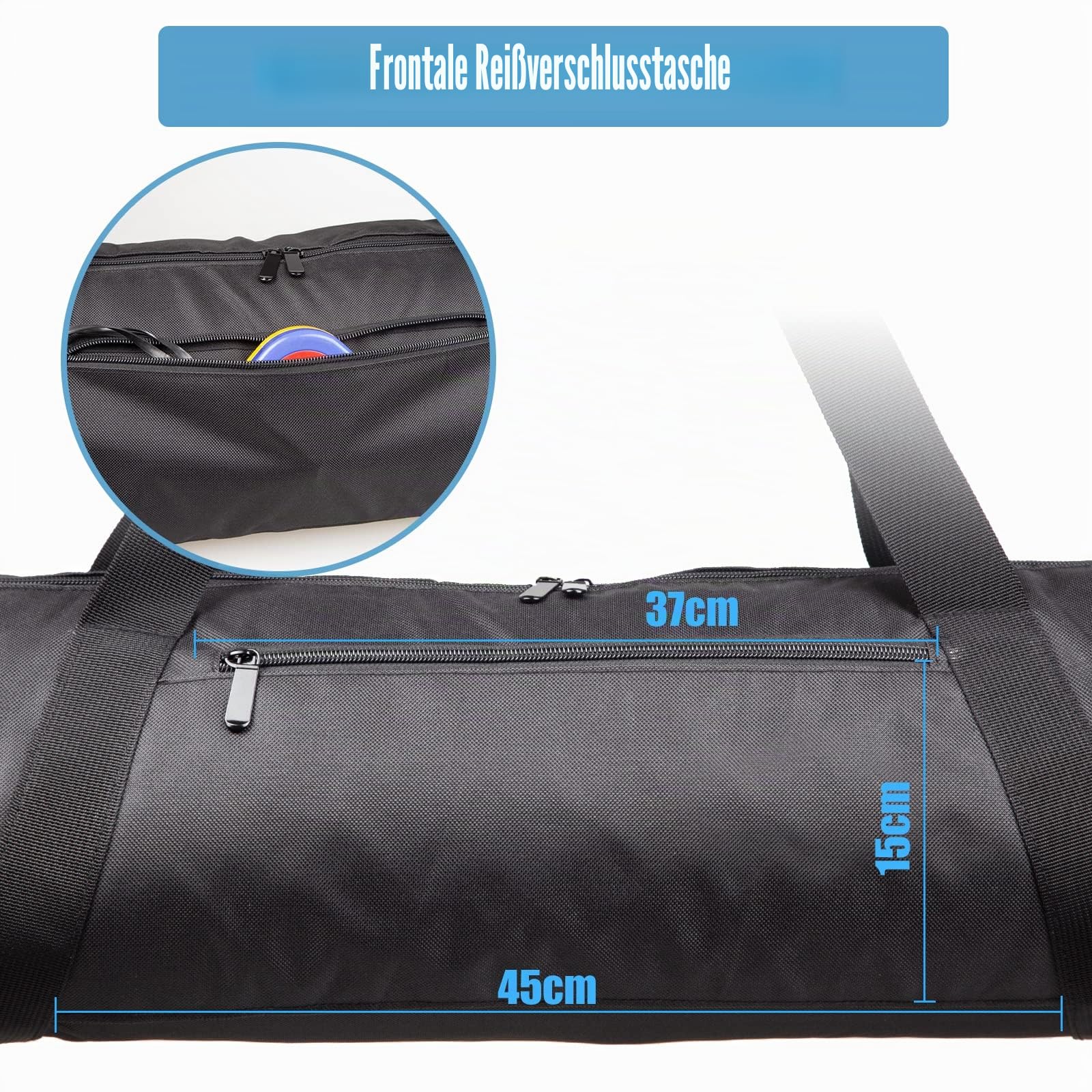 Stativtasche/Behälter Schaum 1680D Nylon mit Schultergurt tragen gepolstert - 47" 120cm x 20cm - Schwarz