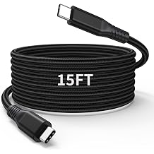 USB C Cable 15FT Fast Charging 240W, USB C to USB C Cable 20Gbps High Speed Data Transfer 8K@60Hz Display Cable for Monitor, USB C to Type C Cord PD 3.2 Supports for Laptop iPhone Game Controller etc
