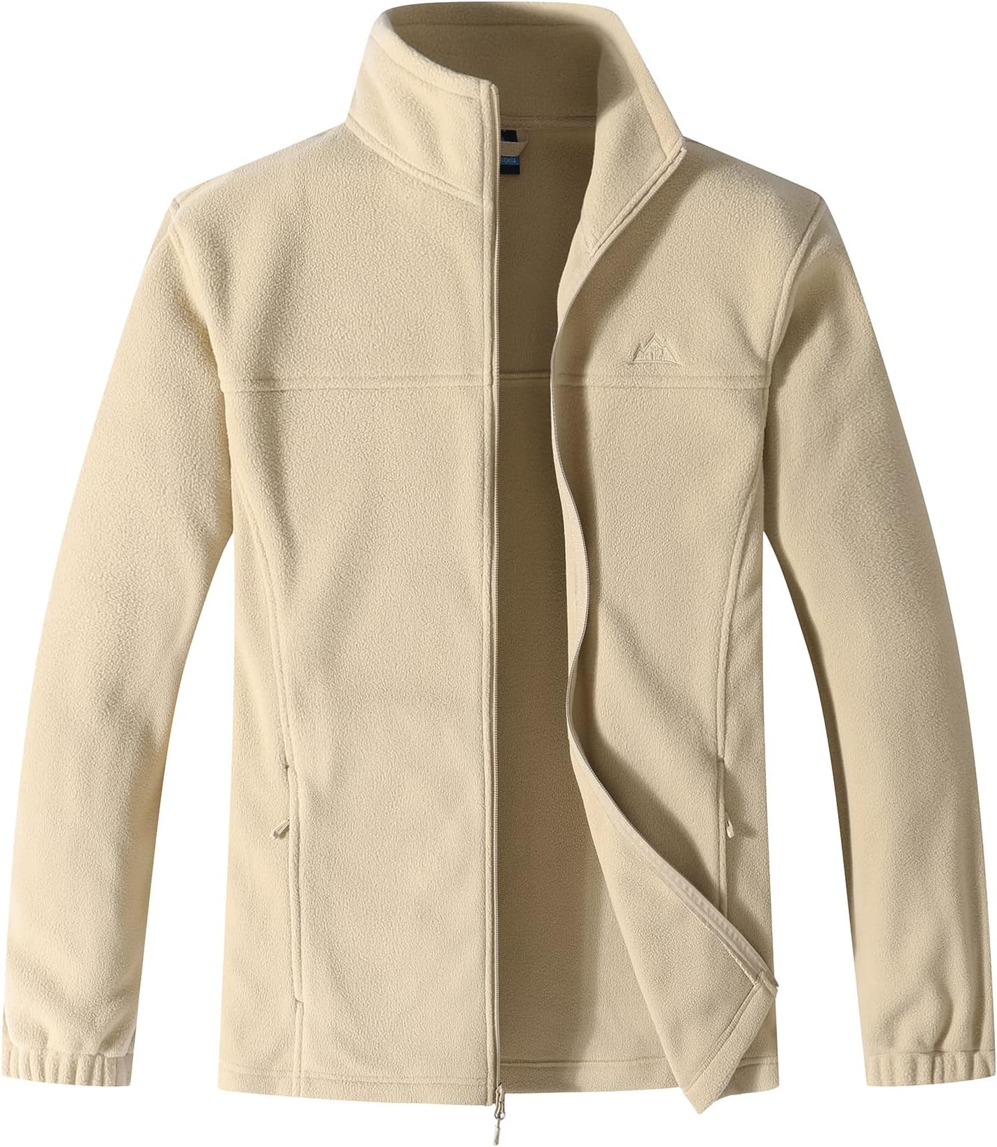 GIMECENMen's Lightweight Full Zip Soft Polar Fleece Jacket Outdoor Recreation Coat With Zipper Pockets