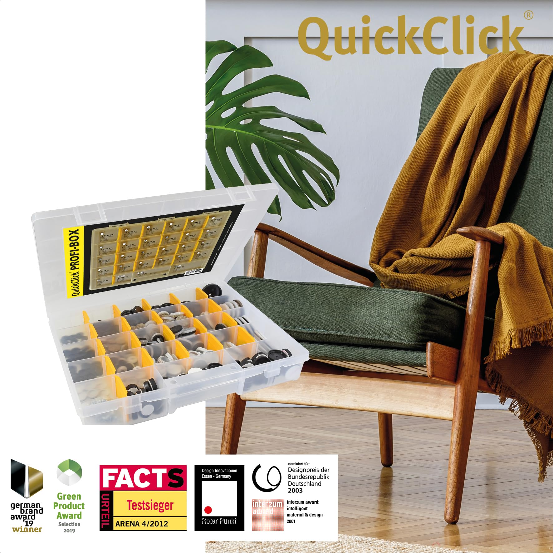 Wagner QuickClick Furniture Glides Professional Box 432-piece Set I Optimum Protection for Your Floors I Basic Parts for — view 3