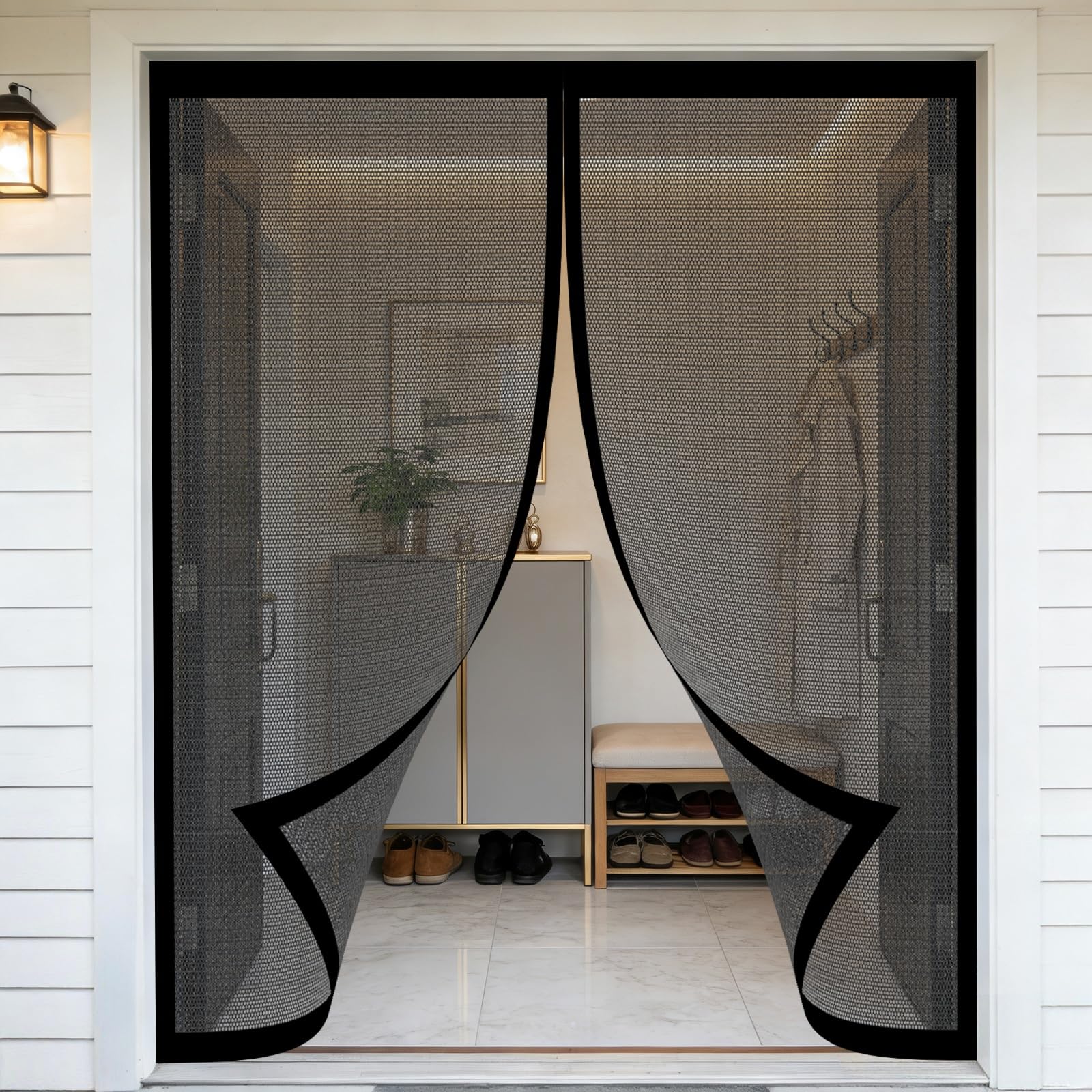 Moustiquaire magnétique porte 270 x 290 rideau anti-mouche extérieur