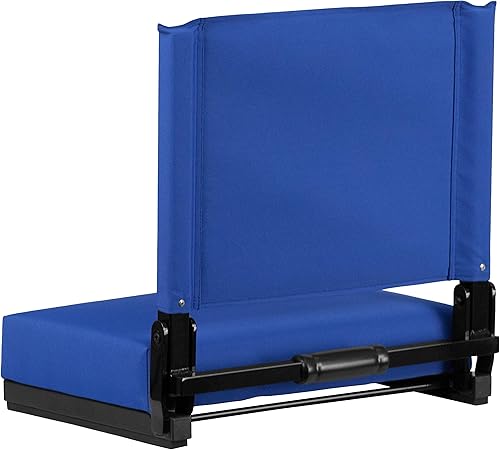 Vista 60 de EMMA + OLIVER Silla de estadio ligera con asiento ultra acolchado, 500 libras. Clasificado Verde cazador