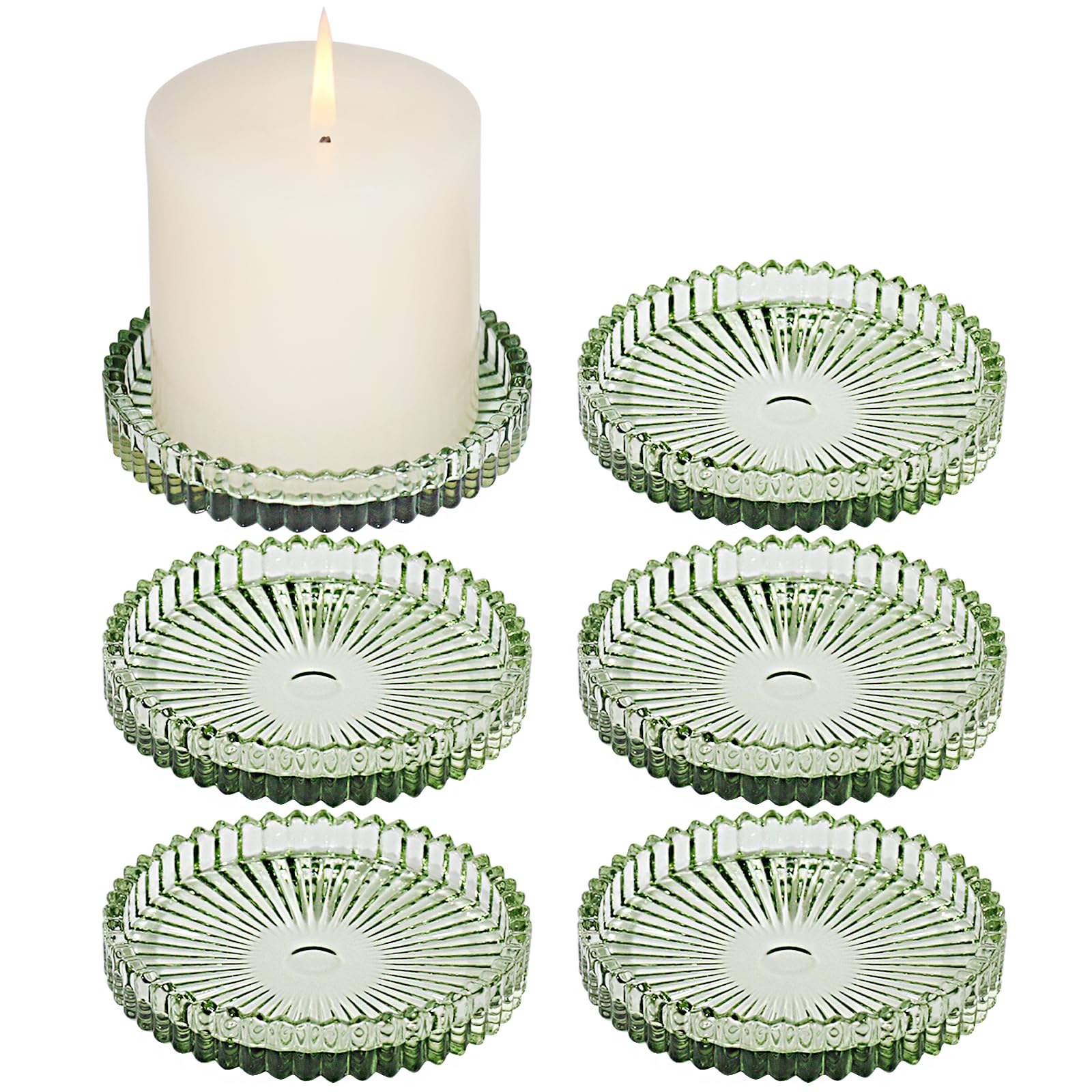 HofferRuffer Juego De 3 Portavelas De Cristal Para Velas Cónicas Y Velas De Té, Decoración Del Hogar, Centro De Mesa, Boda, Acción De Gracias, Navidad, Color Marrón Rojizo