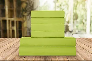 Elegant Comfort Luxury Soft Bed Sheets 1500 Premium Hotel Quality Microfiber Softness Wrinkle and Fade Resistant (6-Piece) Bedding Set, California King, Neon Green