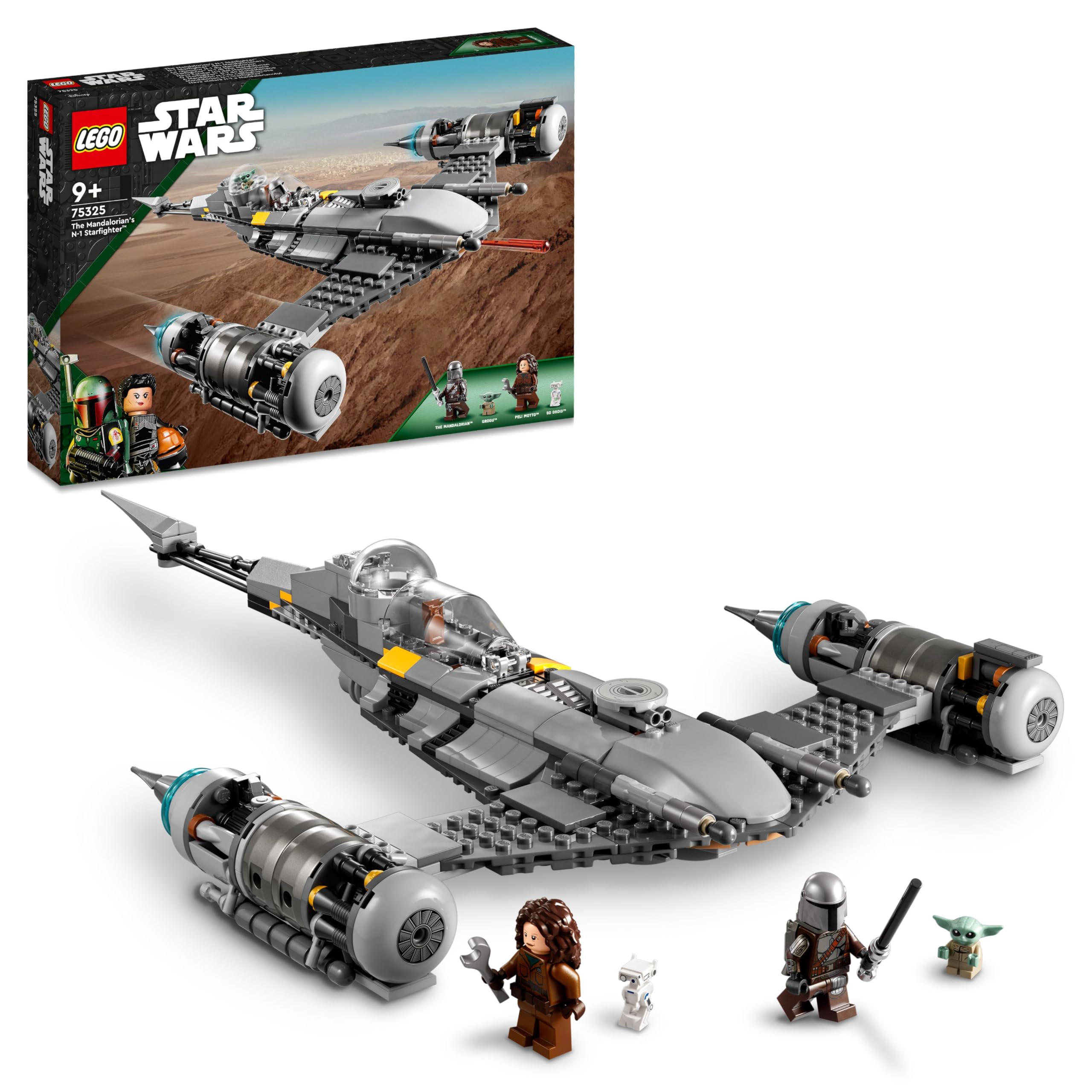 LEGO Star Wars The Mandalorian’s N-1 Starfighter 75325 Building Kit (412 Pieces)