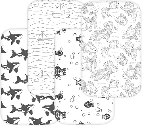 Sábanas para moisés compatibles con Papablic 2 en 1 Bonni y Nordmiex Baby Night, paquete de 3, 20 x 33 pulgadas, ultra suaves, transpirables y