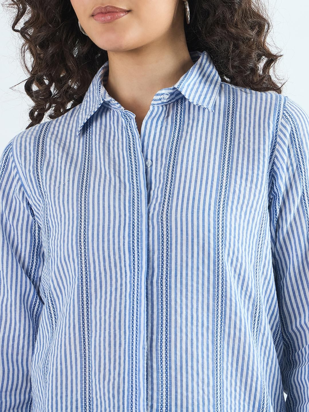 n.H.K.a. Blue Stripe Cotton Long Tunic 3